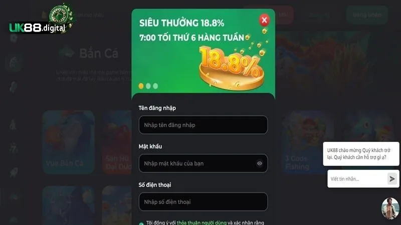 Đăng nhập UK88 truy cập an toàn và nhanh chóng